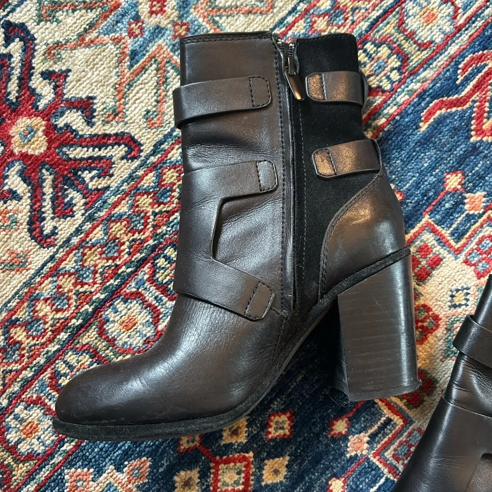 Calvin Klein Women's Black Buckle Susie Ankle Boots